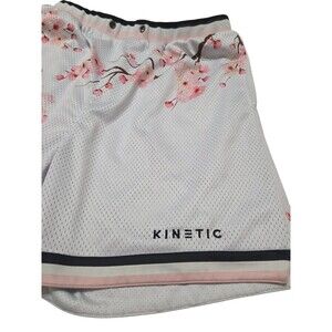 Kinetic Kings Shorts Mens XL White Cherry Blossom Basketball No Drawstring G6.1